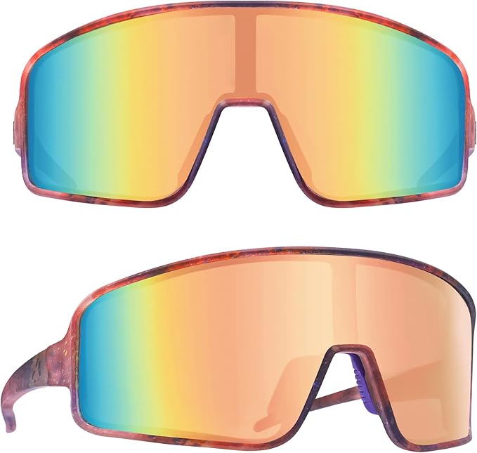 MAXJULI Polarized Sunglasses for Men Women, Windproof Outdoor Sports Cycling Running UV400 Protection Sun Glasses 8121