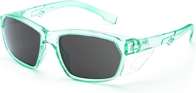 ProtectX Stylish Anti-Fog & Scratch-Resistant Safety Glasses With Readers, UV Protection Goggles, Anti-Impact Lightweight Glasses for Men＆Women Jade Tinted Smoke