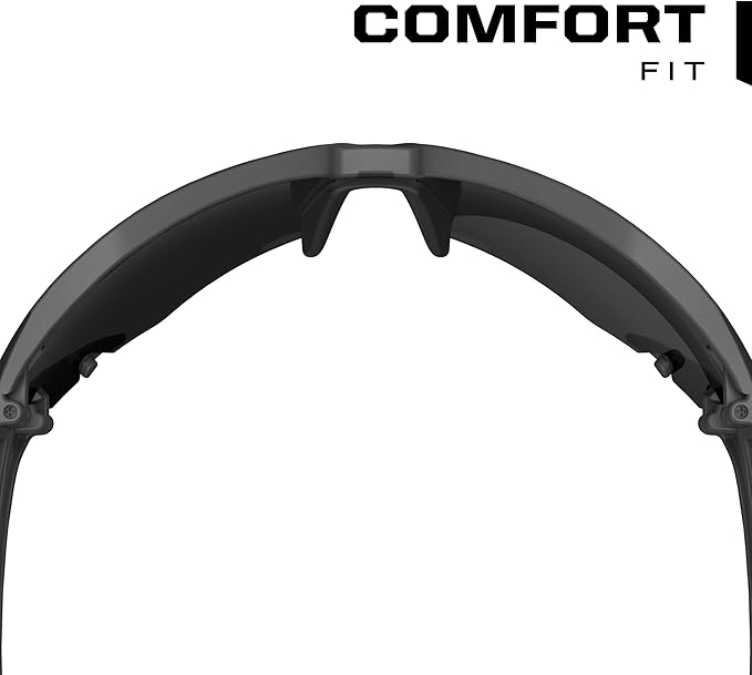 Mechanix Wear: Vision Type-V Safety Glasses with Advanced Anti Fog, Scratch Resistant, Half Framed Protective Eyewear, Lightweight Glasses with Adjustable Arms and Nose (Smoke Lens)