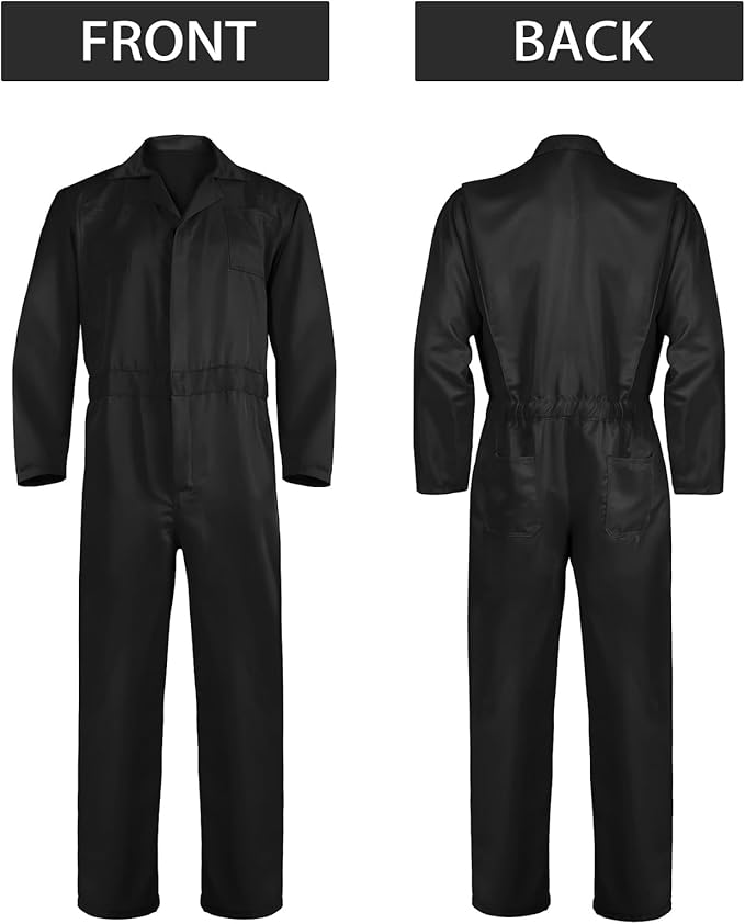 UQJE Coveralls for Men Work Navy Blue Adult Jumpsuit Coveralls Halloween Costume