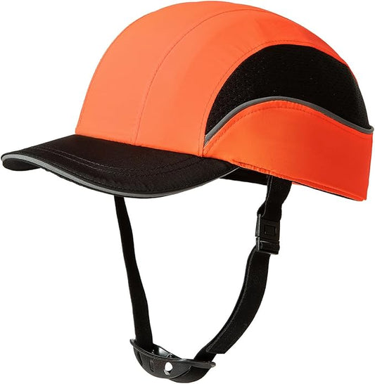 TIHEEN Unisex Safety Bump Cap, Baseball Hat Style with Reflective Stripes Lightweight and Breathable Hard Hat Head Protection Cap