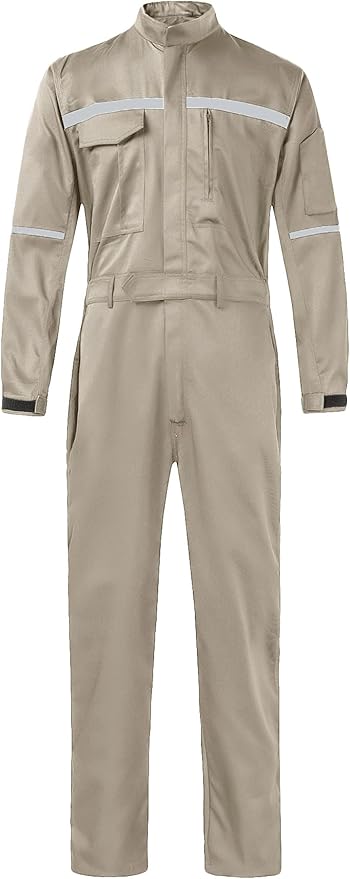 Mens Workwear Coveralls Multi Pockets Work Suit Mechanic Overalls Jumpsuits Unisex Long Sleeve Garage Coverall