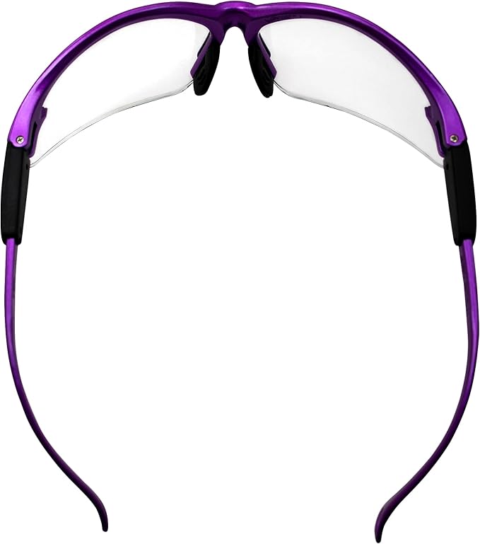 Birdz Eyewear Flamingo Women's Work Safety Glasses Bifocals Readers Purple Frame + 1.5 Magnification Clear Lenses