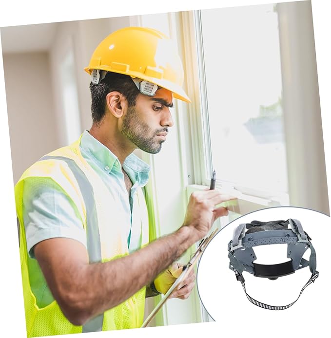 STOBAZA 2pcs Hard Hat Suspension System Insert Adjustable Full Brim Liner for Safety Helmets Soft Sponge Comfort Easy to Clean Replacement for Hard Hat Headgear