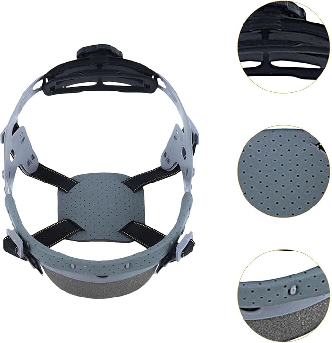 Replacement Suspension Hat Liner Insert Easy to Use Adjustable Knob Fixation Gray Gifts Helmet Insert Helmet Accessory, 4 Point Suspension