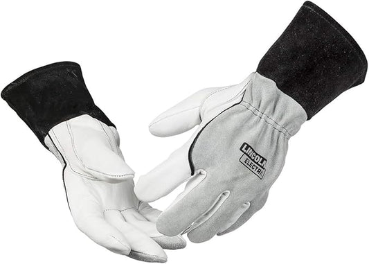 Lincoln Electric DynaMIG Traditional MIG Welding Gloves | Top Grain Leather | Extra Large | K3805-XL,White