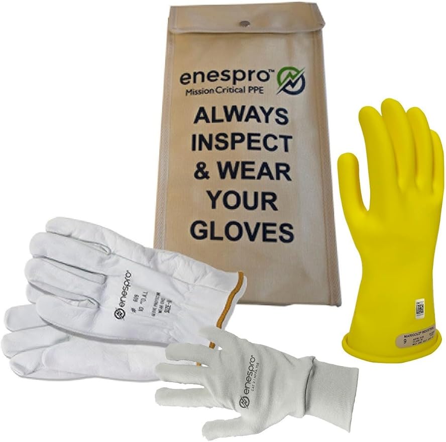 Class 00 Rubber Voltage Insulating Glove Premium Kit