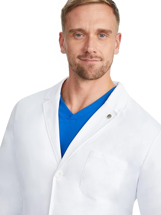 Healing Hands Lab Coat for Men's Luke Labcoat With 5 Pockets & 2-way Stretch Fabric 5151