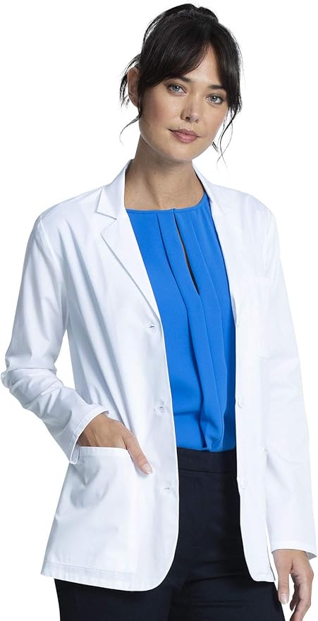 Cherokee Women's Lab Coat 28" Button Up Front Consultation Coat CK451