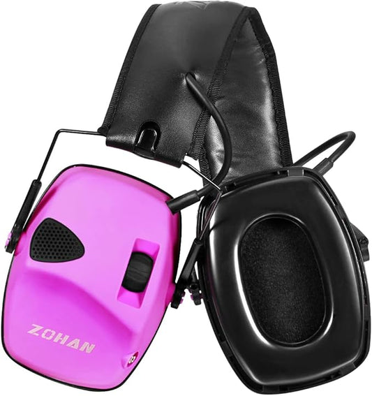 ZOHAN EM054 Electronic Shooting Ear Protection with Sound Amplification, Slim Active Noise Reduction Earmuffs for Gun Range