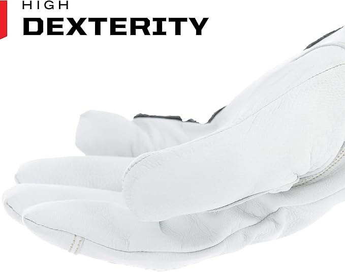 Mechanix Wear: Pulse TIG Welding Gloves, Durahide Goat Leather, Work Gloves with Glide Resistance, Added Durability, Rollover Fingertips for Improved Dexterity, Safety Gloves (White, XX-Large)
