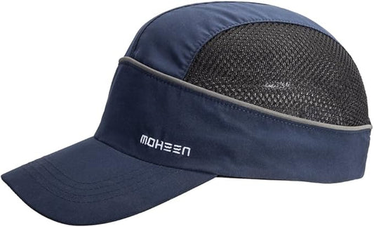 MOHEEN Safety Bump Cap, Baseball Hat Style with Reflective Stripes Lightweight and Breathable Hard Hat Head Protection Cap