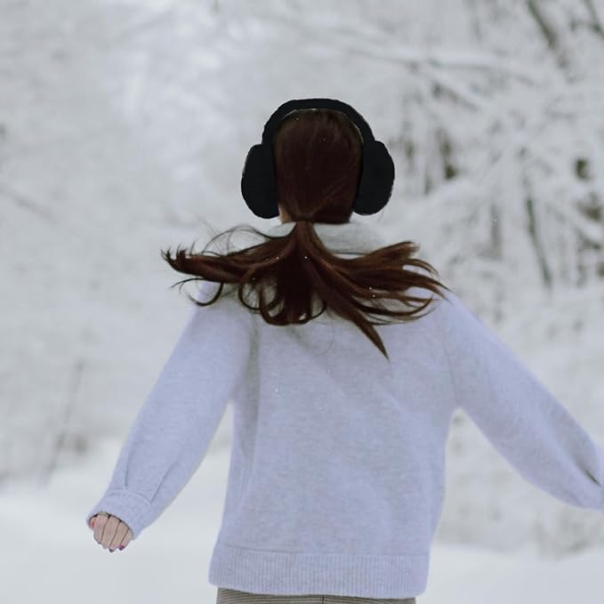 1 Pcs Headband Winter, Ear Muffs for Women & Men, Foldable Fluffy Earmuffs with Headband, Headband Winter
