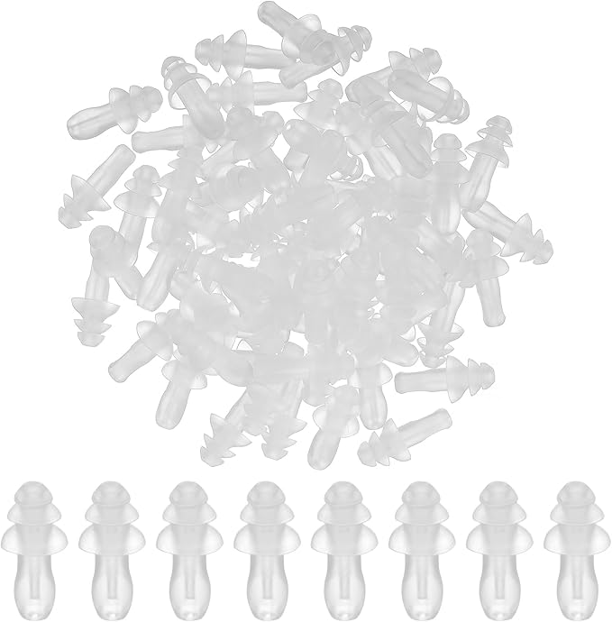 SUPVOX 40pcs Silicone Earplugs Soft Ear Protection Ear Plugs Water-Proof Ear Plugs Noise Reducing Ear Plugs (Transparent)