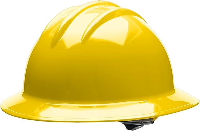 Bullard 3-Rib C34 Full Brim Safety Hard Hat with Spacious Shell, 6-Point Ratchet Suspension, and Cotton Brow Pad