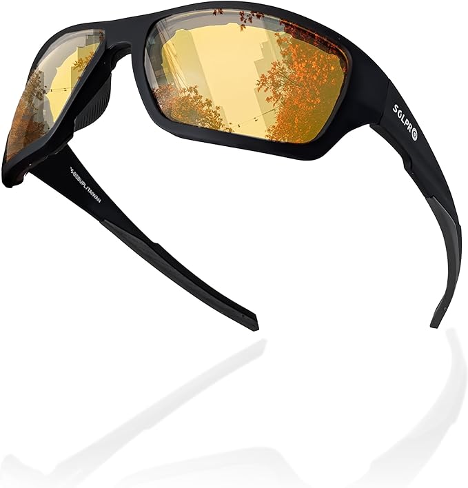 Polarized Riding Sunglasses Foam Padded Wraparound Fit Men Women Motorcycle Driving Running Cycling Fishing