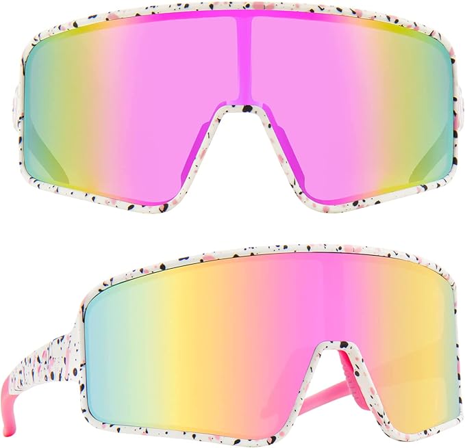 MAXJULI Polarized Sunglasses for Men Women, Windproof Outdoor Sports Cycling Running UV400 Protection Sun Glasses 8121