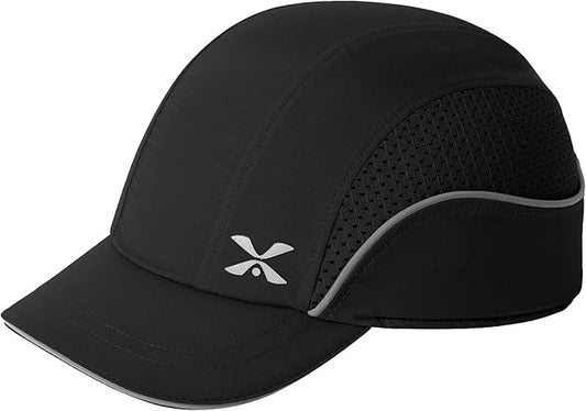 Lightweight Safety Bump Cap - Breathable Baseball Style Protective Hat with Reflective Stripes