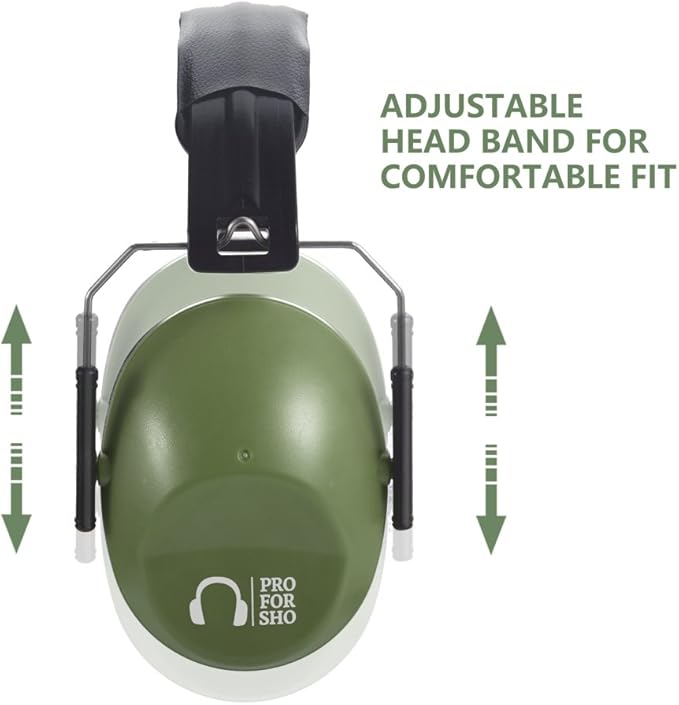 Pro For Sho 34dB NRR Hearing Protection Ear Muffs - Highest NRR in Compact Design, Ear Protection for Shooting, Mowing, Work