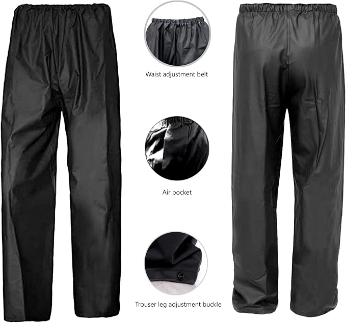 Men's Rain Suit Lightweight Waterproof Protective Raincoats (Jackets and Pants) Rain Gear Workwear