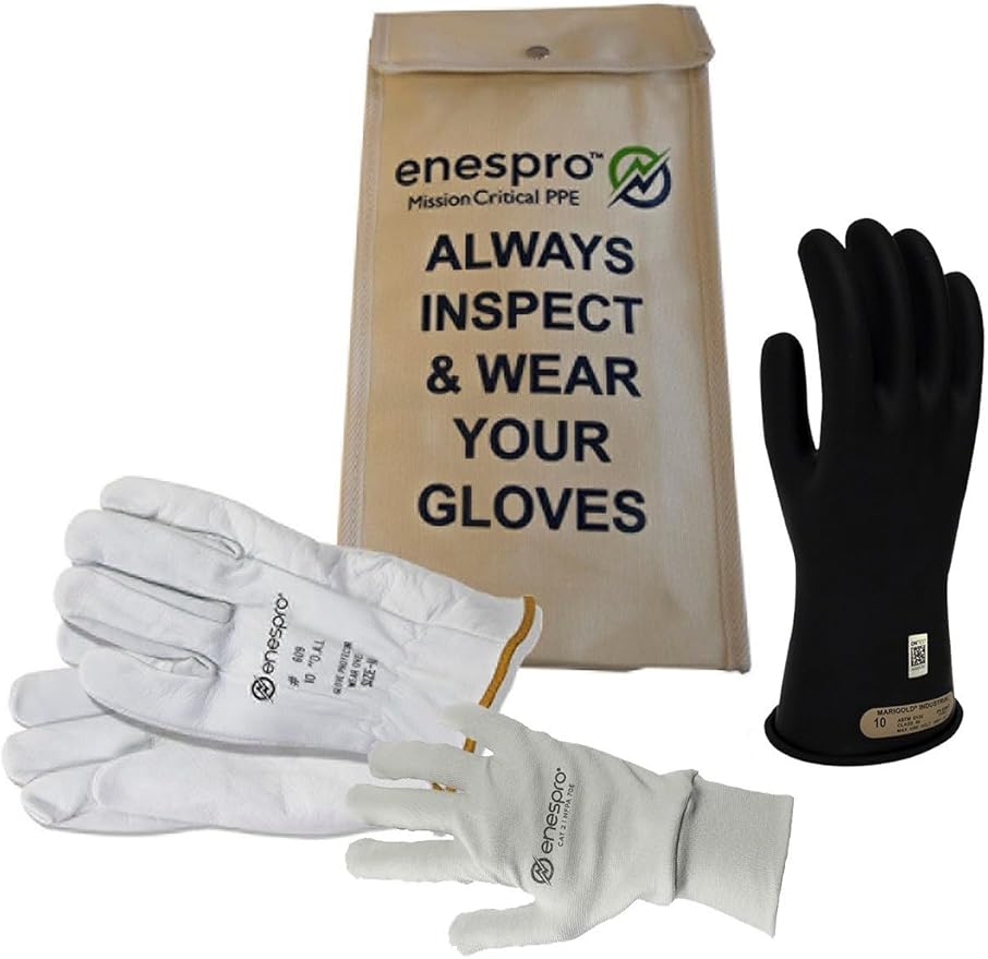 Class 00 Rubber Voltage Insulating Glove Premium Kit