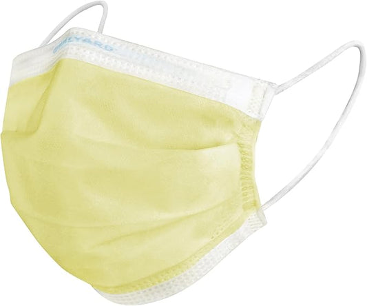 HALYARD Level 1 Disposable Procedure Mask, Earloops, Yellow, 47567