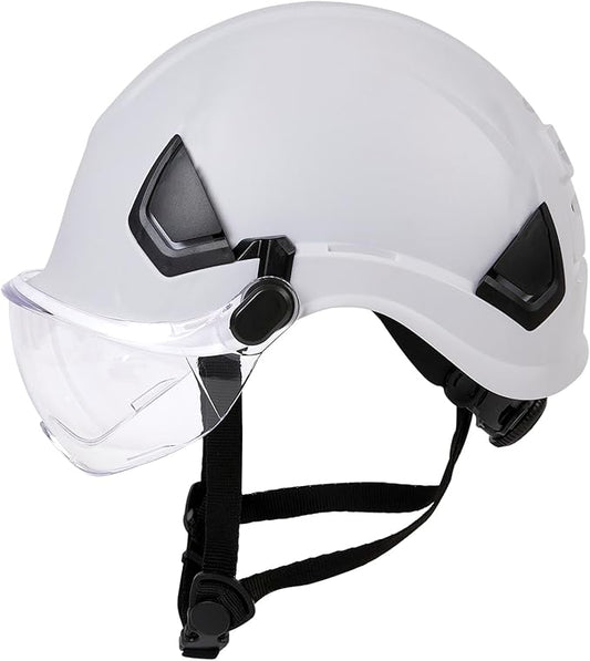 SRSAFETY Full Brim Hard Hat Carbon Fiber Design 6 Point Adjustable Ratchet Suspension OSHA Approved ABS Work Helmet for Men&Women ANSI Z89.1 Type I Class C