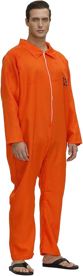 Men's Adult Astronaut Spaceman Costume Coverall Pilot Air Force Flight Jumpsuit Dress Up Party