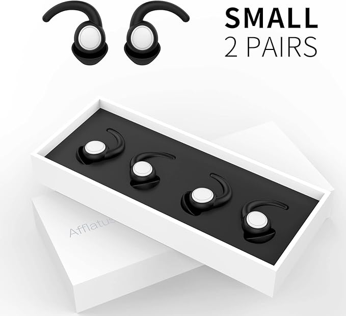 Afflatus Kids Ear Plugs for Sleeping and Small Ear Canls, Age 10-17, Comfort Earplugs for Small Ears, Sleep, Noise Reduction, Concerts, Reusable, Washable (Size S, Pairs*2)