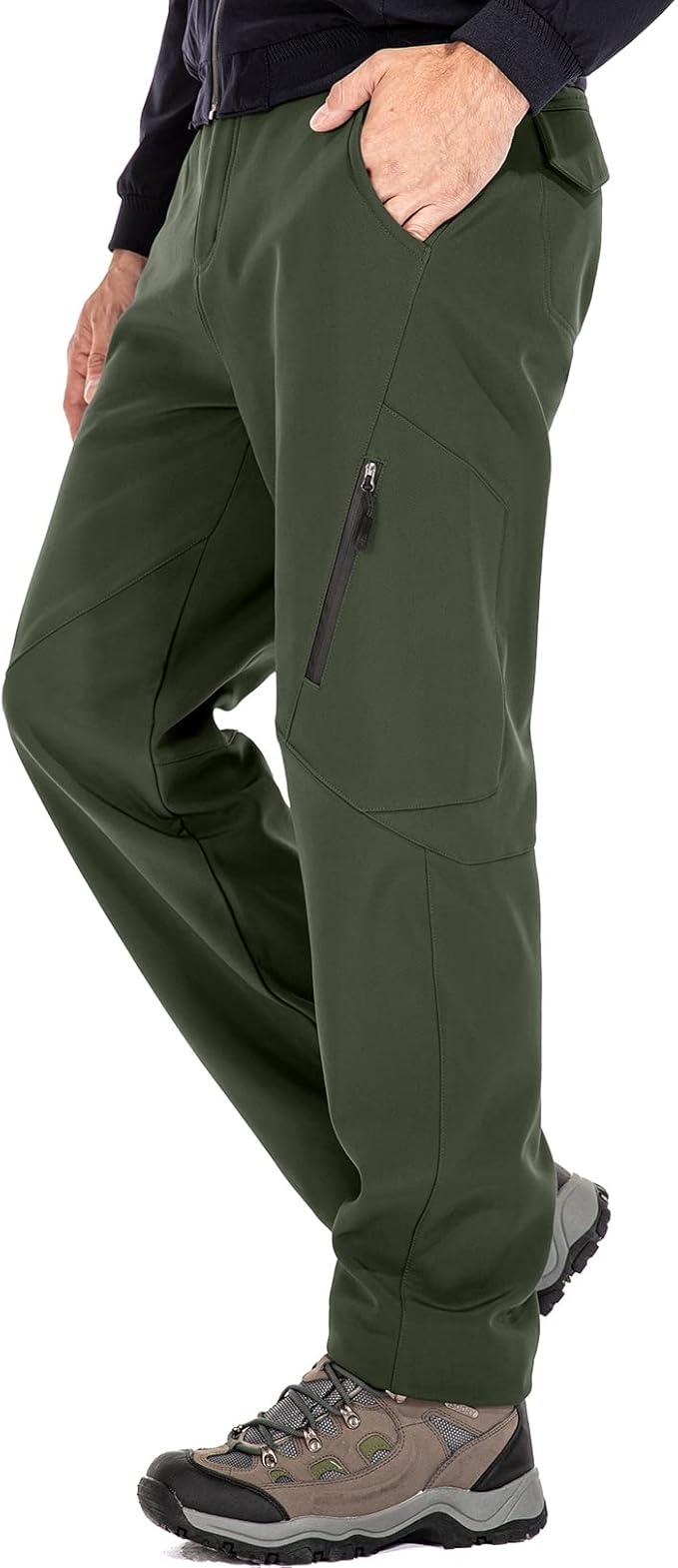 Jessie Kidden Mens Waterproof Hiking Pants, Outdoor Snow Ski Fishing Fleece Lined Insulated Soft Shell Winter Pants