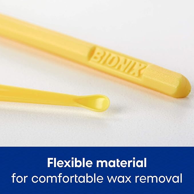 Bionix - Yellow CeraSpoon Ear Curette Tool, Earwax Removal Tool, Helps Remove Wax Buildup, Convenient & Easy-to-Use, Ideal for Healthcare Providers, Single-Use (50 Count)