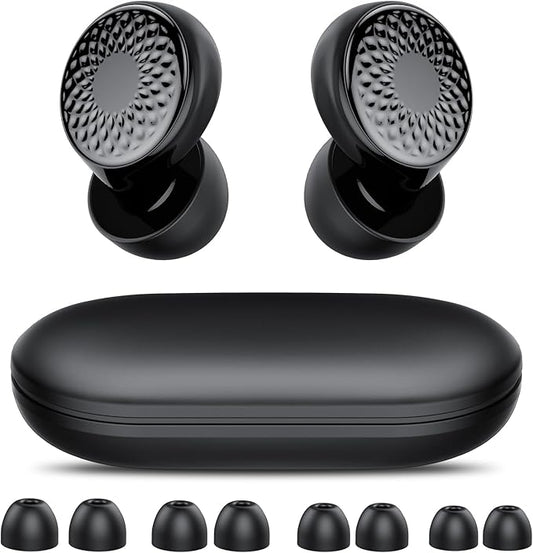 Ear Plugs for Sleeping Noise Cancelling, 45dB for Noise Reduction, Noise-Reducing Earplugs for Sleeping, Concerts, Shooting, Travel, Work, Silicone Hearing Protection Earplugs with Case, Black