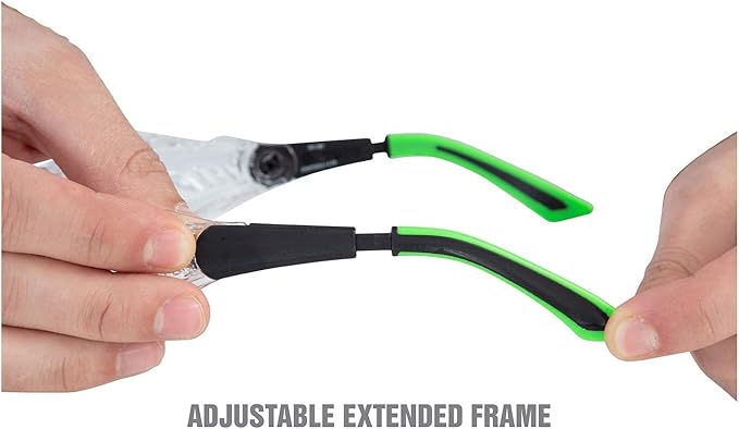 OEMTOOLS 26023 Safety Glasses with Readers +1.50s, UV Protection Z87 Safety Glasses, Anti-Scratch, High Definition Multi-focal Technology, High Impact Lenses, Flexible Rubber Earpieces