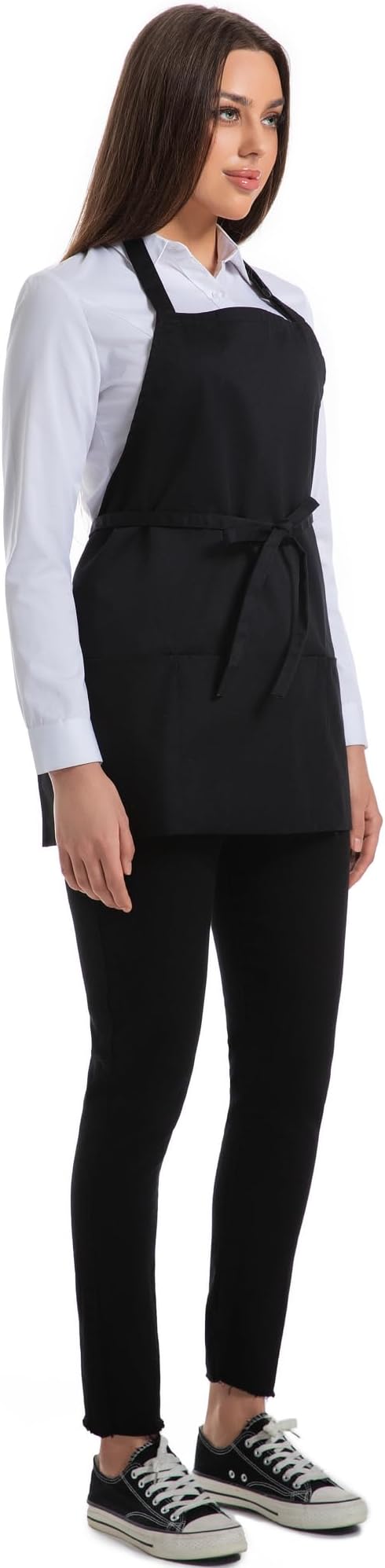 Syntus Chef Apron for Men Women Kitchen Cooking Apron with Pockets, Adjustable Bib Aprons Stain Resistant, 1 Pack