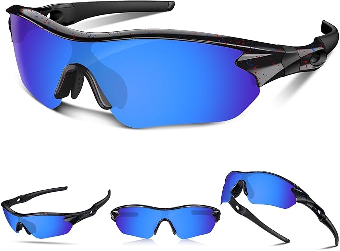 Polarized Sports Sunglasses for Men Women Youth Baseball Running Fishing Tennis Golf Cycling Driving Motor TAC UV400 TR90