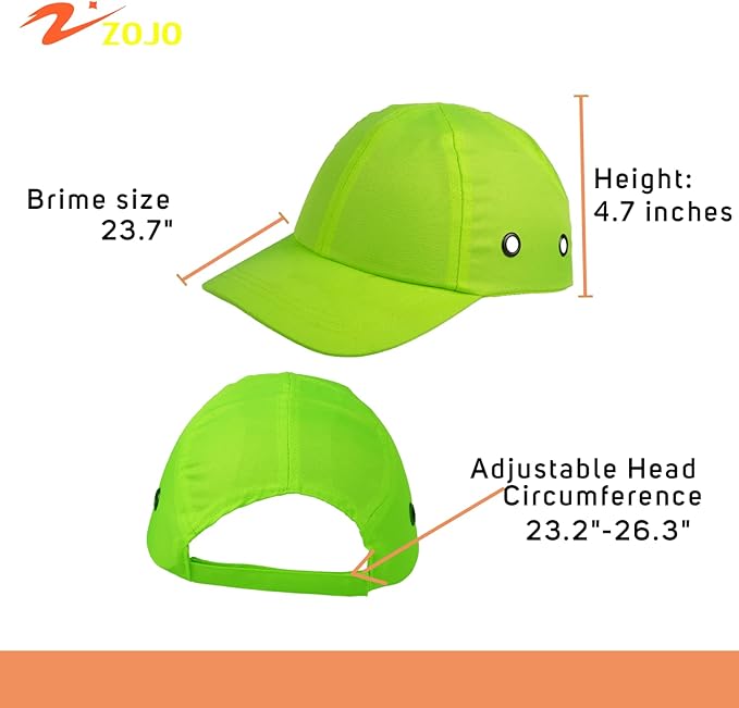 Zojo Baseball Bump Cap Hard Hat Helmet,5PCS Reflective Breathable Lightweight Safety Cap for Men and Women