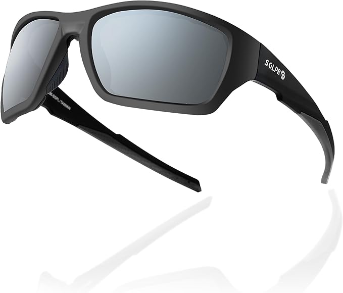 Polarized Riding Sunglasses Foam Padded Wraparound Fit Men Women Motorcycle Driving Running Cycling Fishing