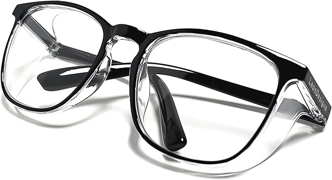 Safety Glasses Anti-Fog Goggles Z87.1 Blue Light Blocking Anti-Dust UV Protection Glasses For Men Women (Black001)