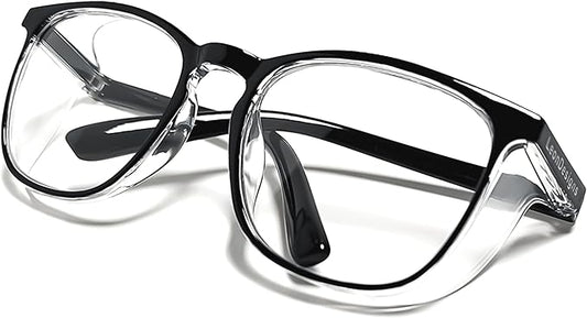 Safety Glasses Anti-Fog Goggles Z87.1 Blue Light Blocking Anti-Dust UV Protection Glasses For Men Women (Black001)