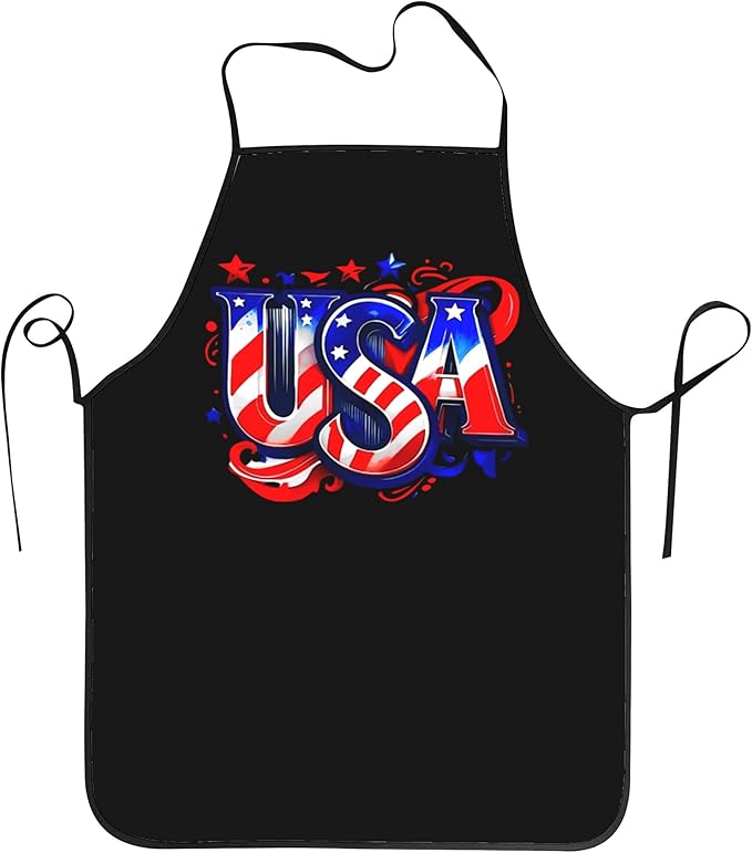 USA American Flag Aprons Mens Aprons Funny Cooking Kitchen Aprons for Women Fathers Day Gift His Hers Gifts Couple Gifts for Wedding Cool Bridal Shower Engagement Anniversary