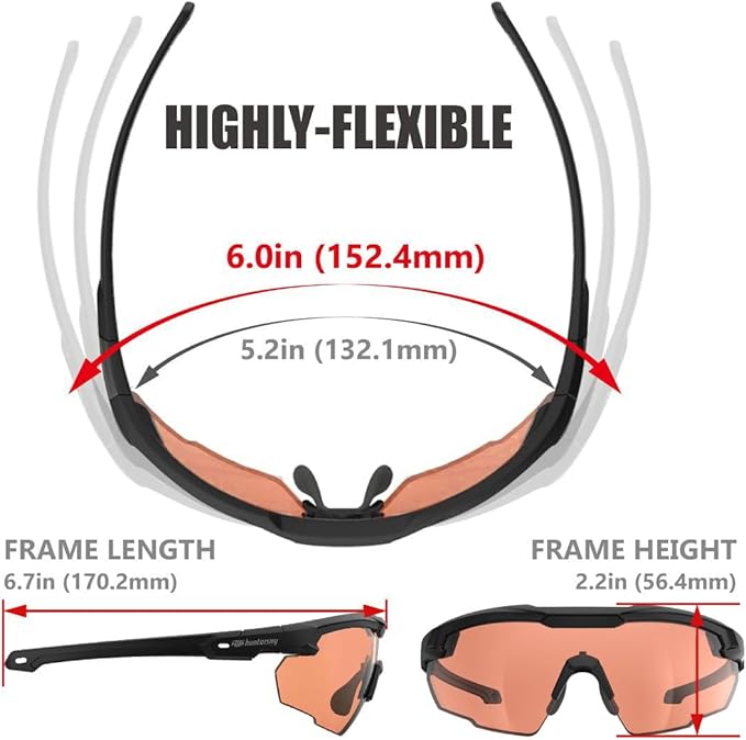 Shooting Safety Glasses for Men Airsoft Hunting Riding Anti-Fog Military Grade Ballistic Tactical Eye Pro Range