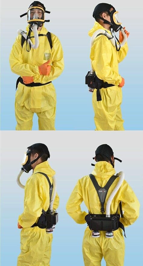 PAPR Powered Air Purifying Respirator Assembly Kit, Belt-Mounted with Back Pack(XLSFA6-HY01, 300 lpm)