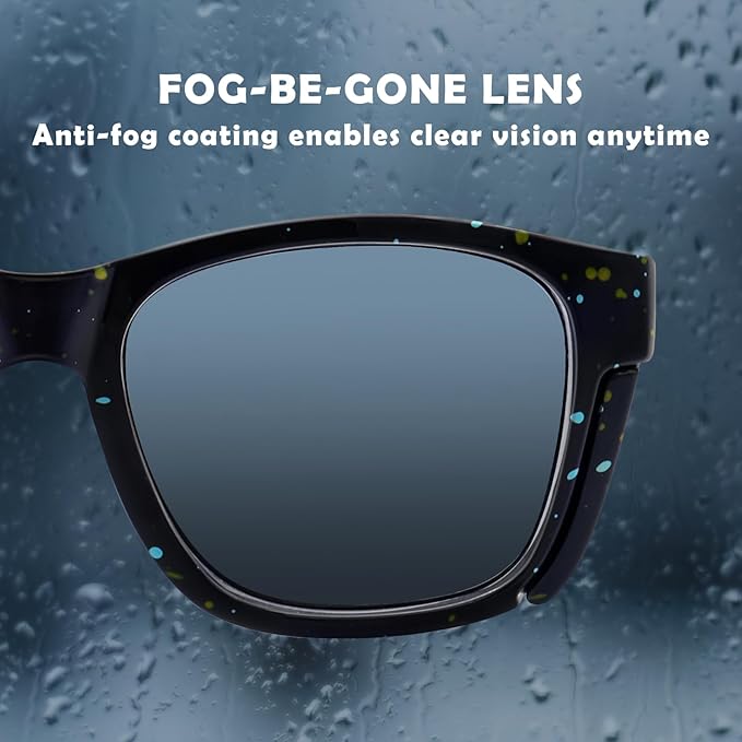 UKNOW Safety Glasses - Anti Fog Lenses - Eye Protection with Side Shields - ANSI Z87.1 Protective Eyewear - UV Protection