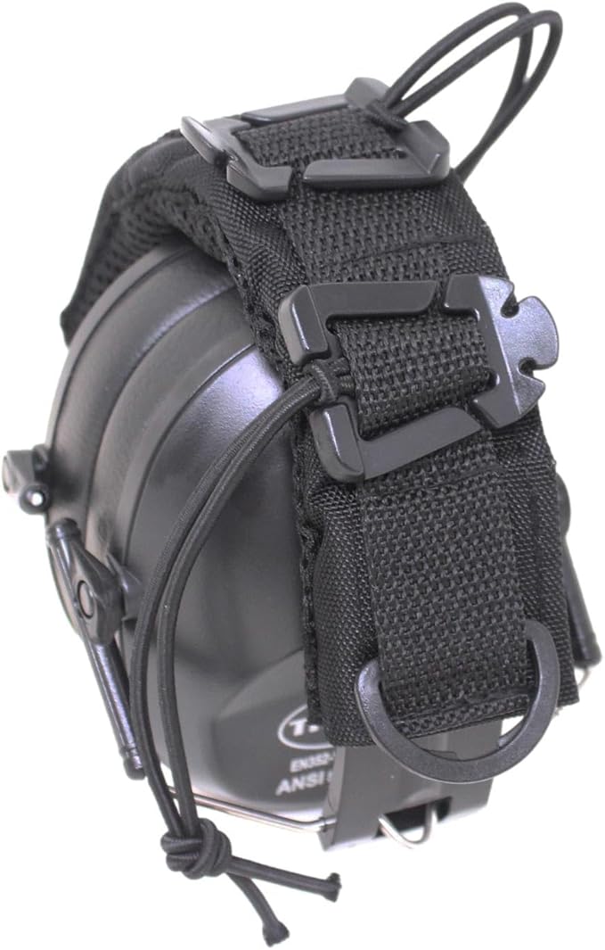 TITUS 2-Series Premium Low Profile Earmuffs, ANSI Rated, High NRR Noise Reduction, Tactical Modular Webbed Headband PPE