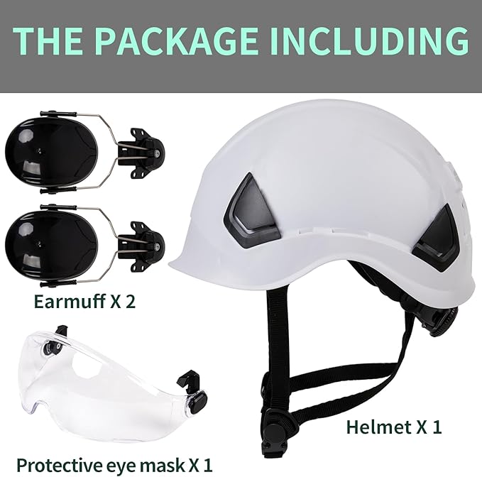 SRSAFETY Full Brim Hard Hat Carbon Fiber Design 6 Point Adjustable Ratchet Suspension OSHA Approved ABS Work Helmet for Men&Women ANSI Z89.1 Type I Class C