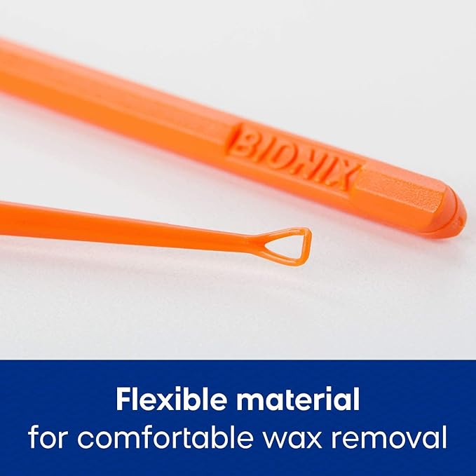 Bionix - Orange ControLoop Ear Curette Tool, Earwax Removal Tool, Helps Remove Wax Buildup, for Safe Earwax Removal, Convenient & Easy-to-Use, Ideal for Healthcare Providers, Single-Use (50 Count)