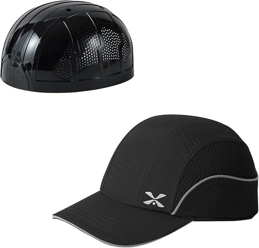 TIHEEN Unisex Safety Bump Cap, Baseball Hat Style with Reflective Stripes Lightweight and Breathable Hard Hat Head Protection Cap