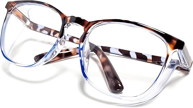 Safety Glasses Anti-Fog Goggles Z87.1 Blue Light Blocking Anti-Dust UV Protection Glasses For Men Women (Blue Quartz)