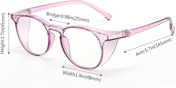 Outray 2 Pairs Anti Fog Safety Goggles Protective Glasses Blue Light Blocking Eyeglasses for Men Women