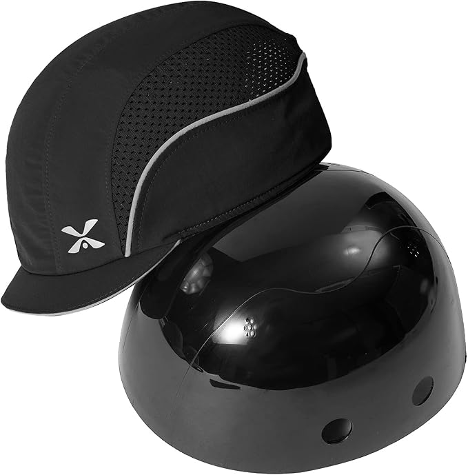 Lightweight Safety Bump Cap - Breathable Baseball Style Protective Hat with Reflective Stripes